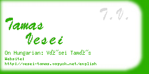 tamas vesei business card